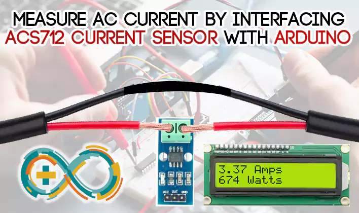 Measure AC current by interfacing ACS712 sensor with Arduino