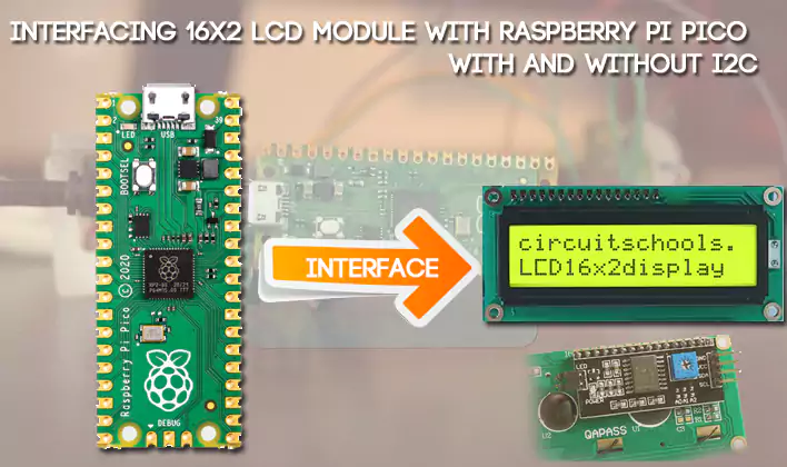 Interfacing 16X2 LCD Module with Raspberry pi Pico with and without I2C