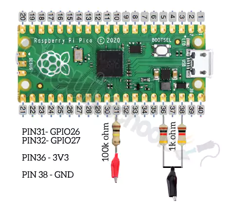 raspberry pi pico as smartphone oscilloscope circuit diagram