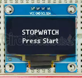 oled display stop watch output press start