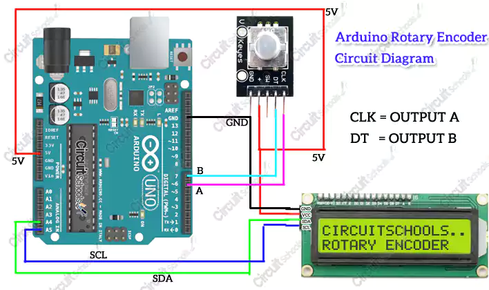 Arduino Rotary Encoder Circuit Diagram