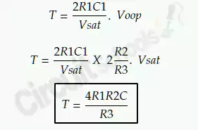 time period equation for triangular wave generator