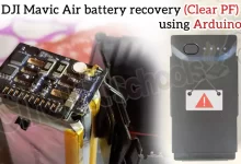 DJI Mavic Air battery recovery Clear PF using Arduino