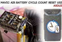 DJI Mavic Air battery cycle count reset using Arduino