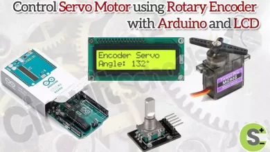 Control Servo Motor using Rotary Encoder with arduino and lcd